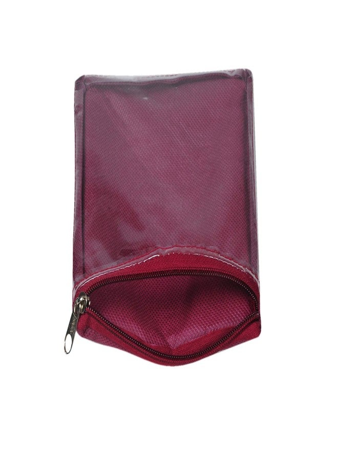 SuneshCreation Set of 10 Makeup Pouches Necklace Earrings Cosmetic Vanity Storage Box Jewellery Organizer Toiletry Organizer Pouch For Women Color - Red - Image 2